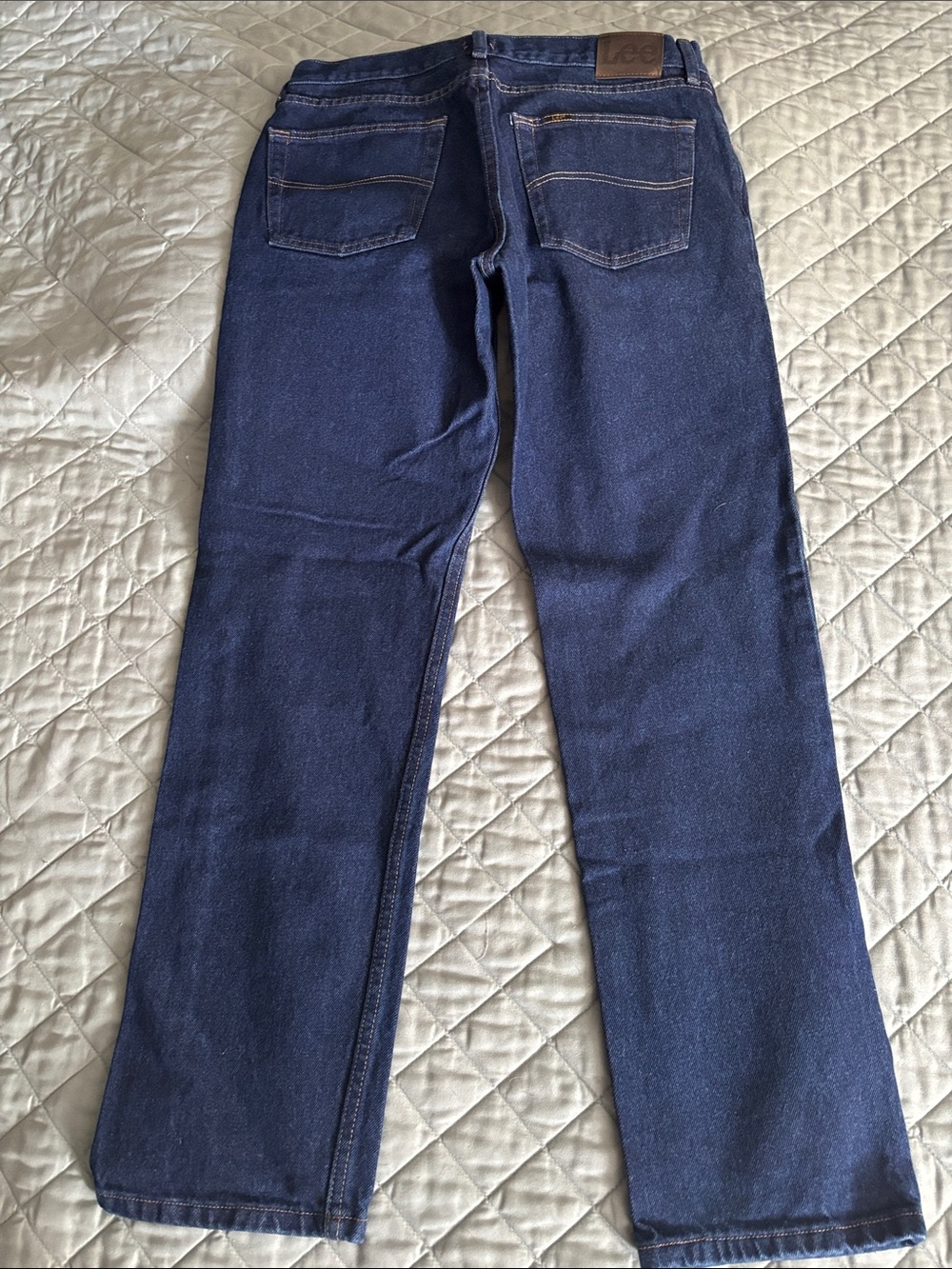 Lee Straight-Leg Jeans in Deep Blue Denim